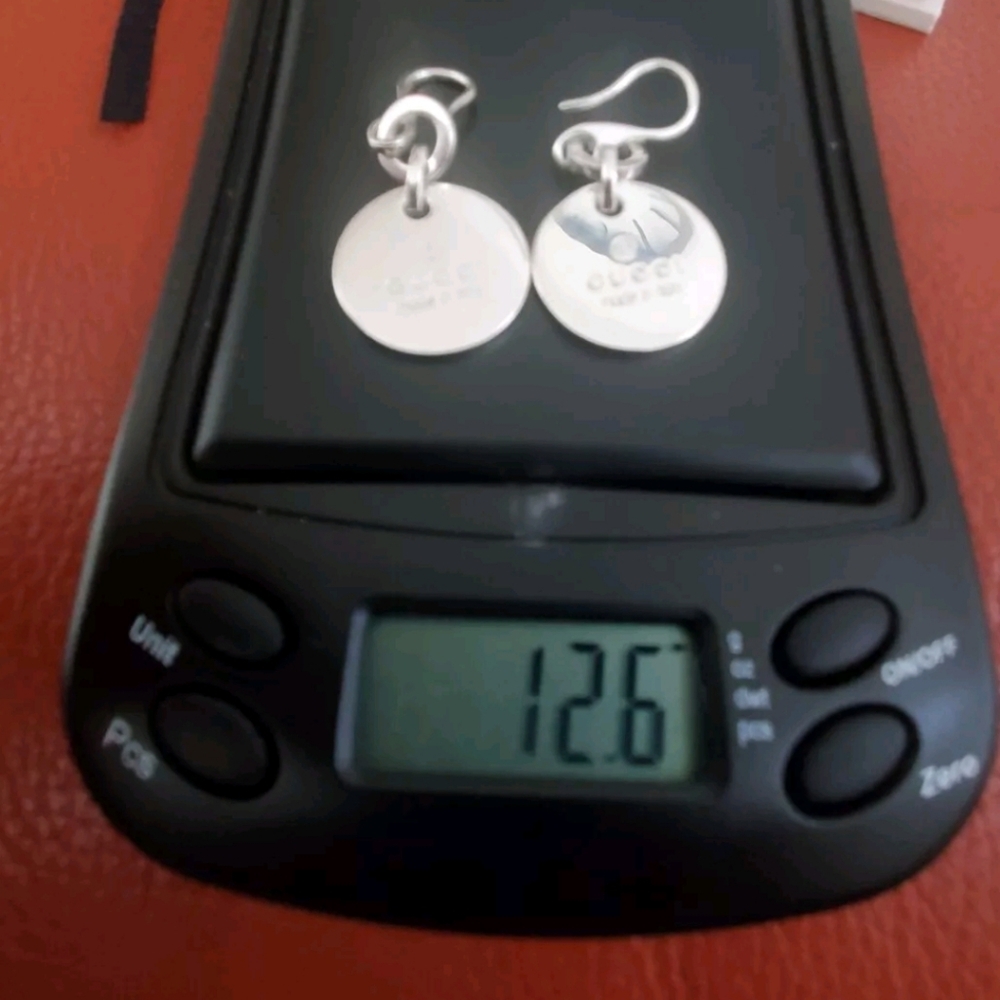New gucci earrings Authentic dangle signature sterling silver Ag 925 mark - Picture 14 of 17
